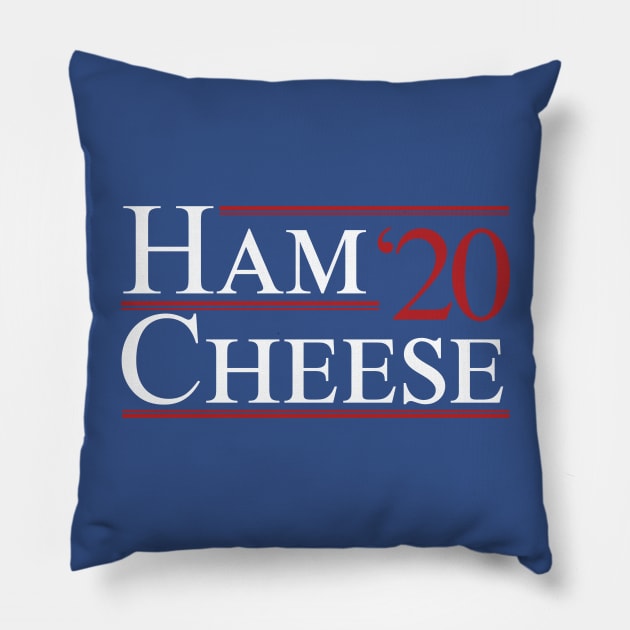 Ham and Cheese 2020 Political Campaign Parody Foodies Pillow by odysseyroc