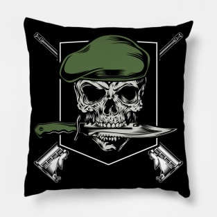 Soldier Skull Army Emblem Pillow