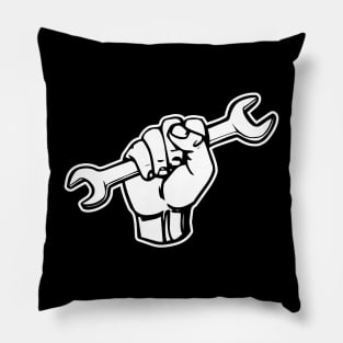 Fist with Wrench Pillow