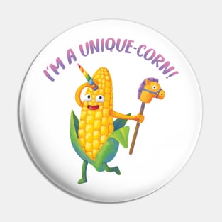 I'm a Unique-Corn! Funny Unicorn Corn Pin