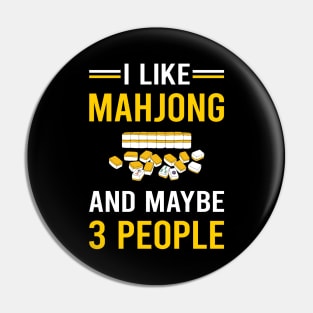 3 People Mahjong Majong Mah Jong Mah Jongg Pin