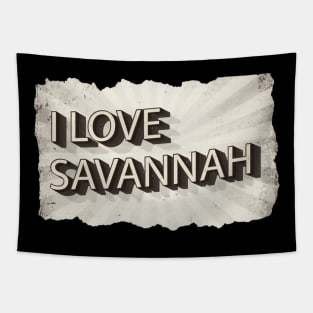 I Love Savannah newspaper Vintage Tapestry