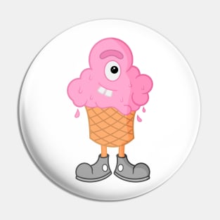 Cute ice cream cartoon Pin