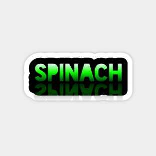 Spinach - Healthy Lifestyle - Foodie Food Lover - Graphic Typography Magnet