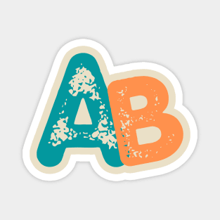 A  AND B INITIALS A PLUS B Magnet