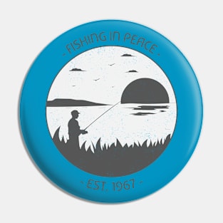 Fishing in Peace Pin