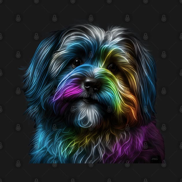 Neon Havanese Dog by Sygluv