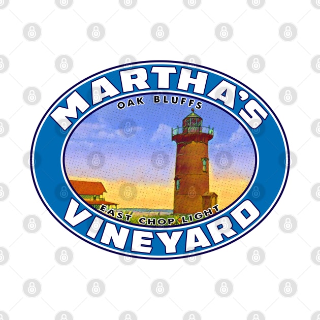 Martha's Vineyard Oak Bluffs East Chop Lighthouse Light Massachusetts by TravelTime