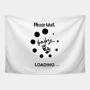 Baby Loading, Please Wait Funny Pregnancy Announcement for Expecting Parents, Baby Shower Gift, Mother's Day Tapestry