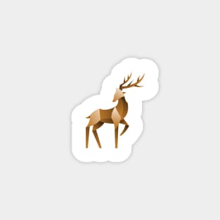 lowpoly geometric deer design Magnet