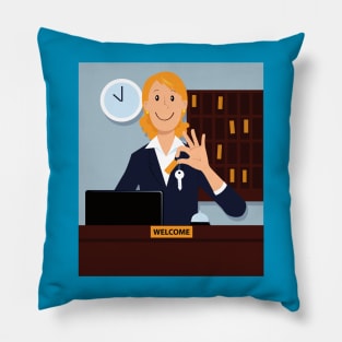 Receptionist. Pillow