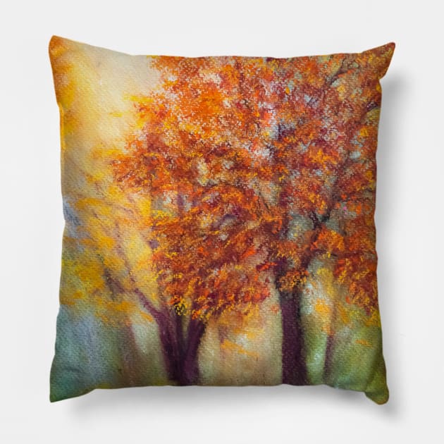 Autumn light Pillow by redwitchart