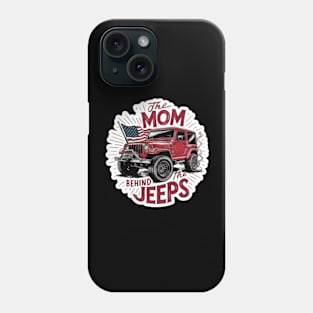 Mom of the jeebs Funny Mothers Day & 4th of July USA Flag Tee Phone Case