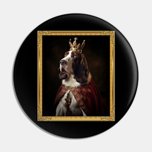 Gracious Tri-Colored Basset Hound - Medieval Queen (Framed) Pin