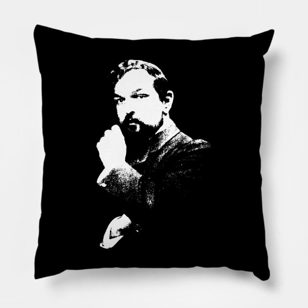 Claude Debussy portrait Pillow by Tamie