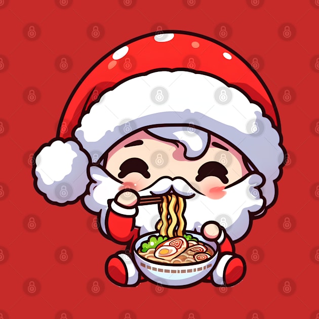 Christmas Santa Claus Ramen Chibi Kawaii by E