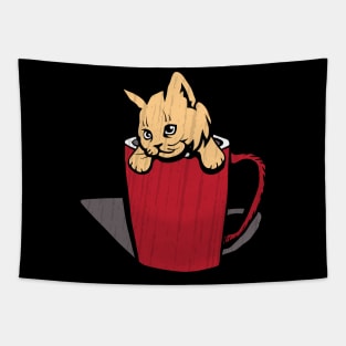 Cute cat in a mug Tapestry