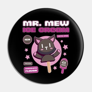 Mr Mew Ice Cream Label Pin