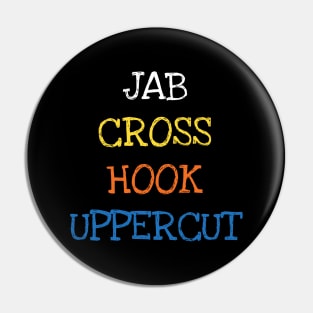 Jab Cross Hook Uppercut Boxing Sports Kickbox Lover Coach Pin