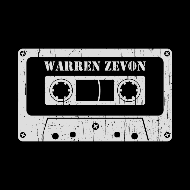 Warren Zevon - Vintage Cassette White by FeelgoodShirt