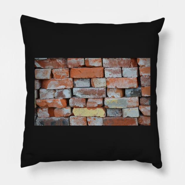 Yellow Brick in the Wall Pillow by Whisperingpeaks