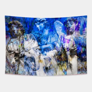 Blue Symphony of Angels Tapestry