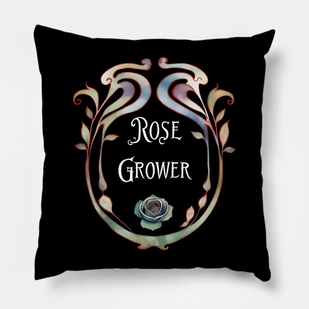 Rose Grower Victorian Ornament Vintage Pillow by craftydesigns