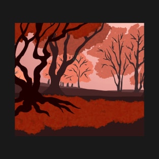 Autumn red forest T-Shirt