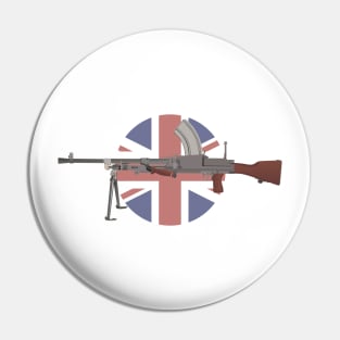 Bren Light Machine Gun with British Flag Pin