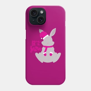 let it snow - cute xmas bunny rabbit Phone Case