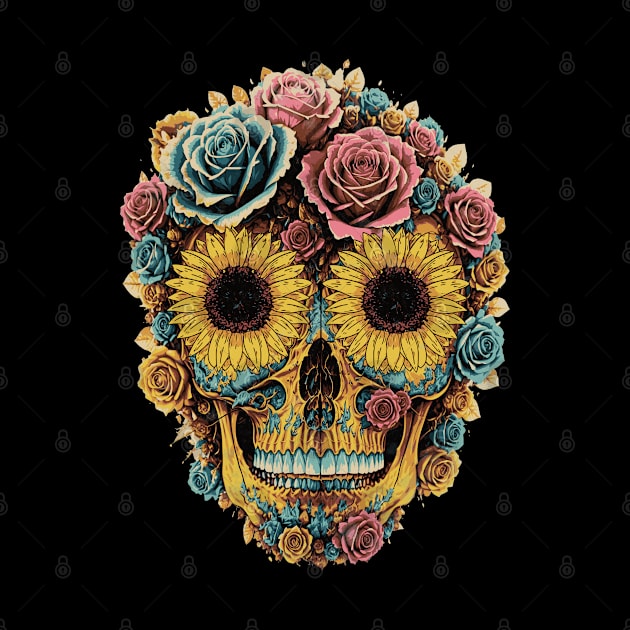 Sugar skull, dark, La catrina, calavera, skeletons lovers, cool skulls, bones by Collagedream