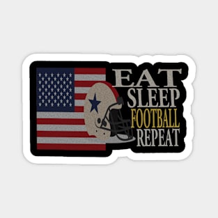 Eat sleep football repeat Magnet