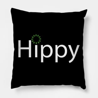 Hippy artistic text design Pillow