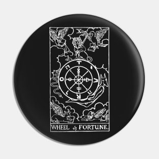 The Wheel of Fortune in white Pin