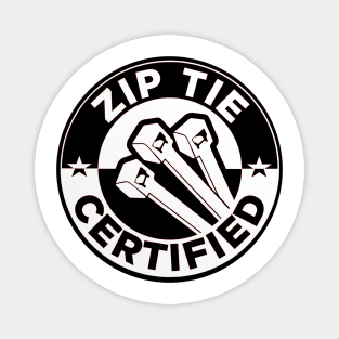 Zip Tie Certified Sticker Funny Technician Mechanic Electrician Construction Magnet