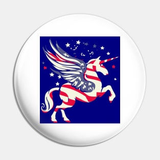 USA Unicorn Flag Pin