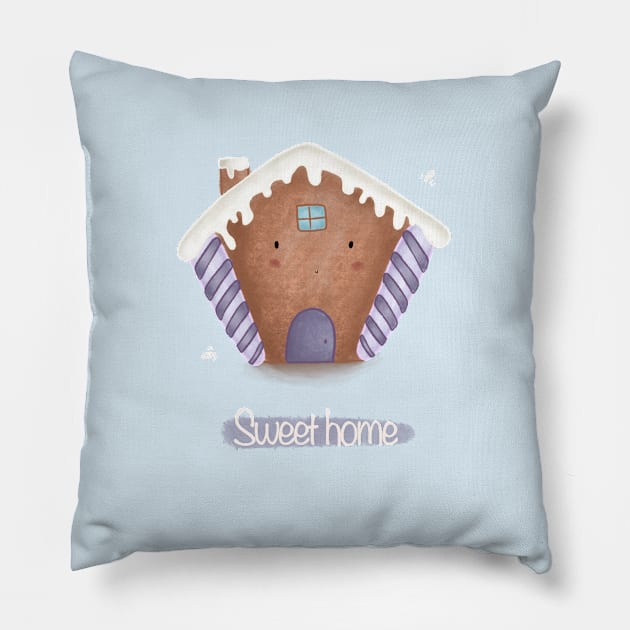 Sweet home Pillow by Mydrawingsz