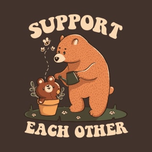 Support Each Other Lovely Bears by Tobe Fonseca T-Shirt