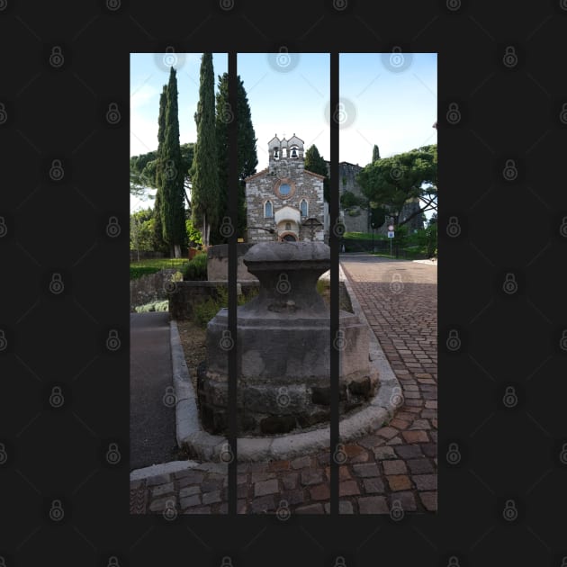 Gorizia, Italy. The castle. It stands between the walls of the ancient village, what medieval sources cite as Upper Land. Friuli Venezia Giulia. Sunny spring afternoon day (vertical) by fabbroni-art