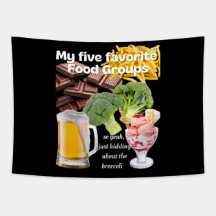 Funny Food Groups Tapestry