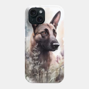 Belgian Malinois Dog Watercolor Phone Case