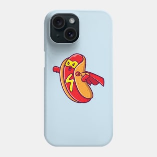 Cute Hotdog Superhero Cartoon Phone Case