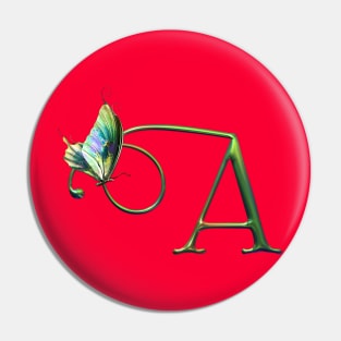 Letter flower " A " Pin