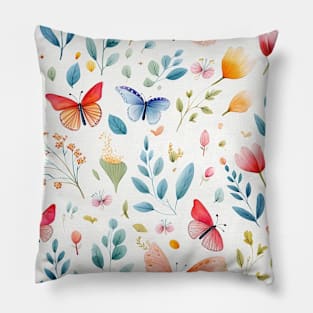 Butterflies in watercolors Pillow