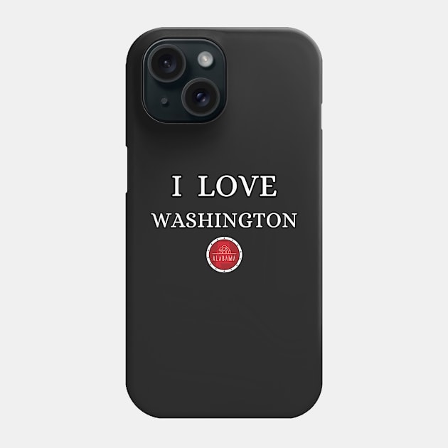 I love Washington | The best county of Alabama Phone Case by euror-design