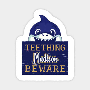 Madison - Funny Kids Shark - Personalized Gift Idea - Bambini Magnet