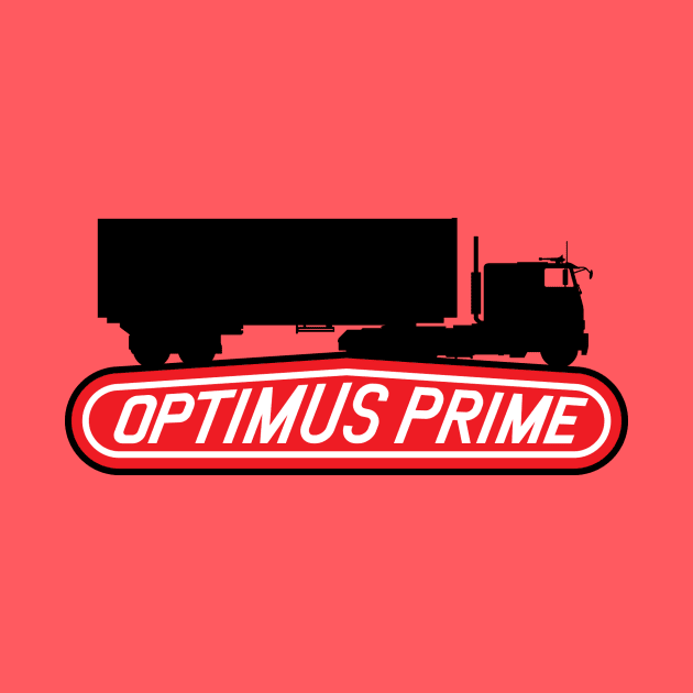 Optimus Prime vintage trucking logo by lonepigeon