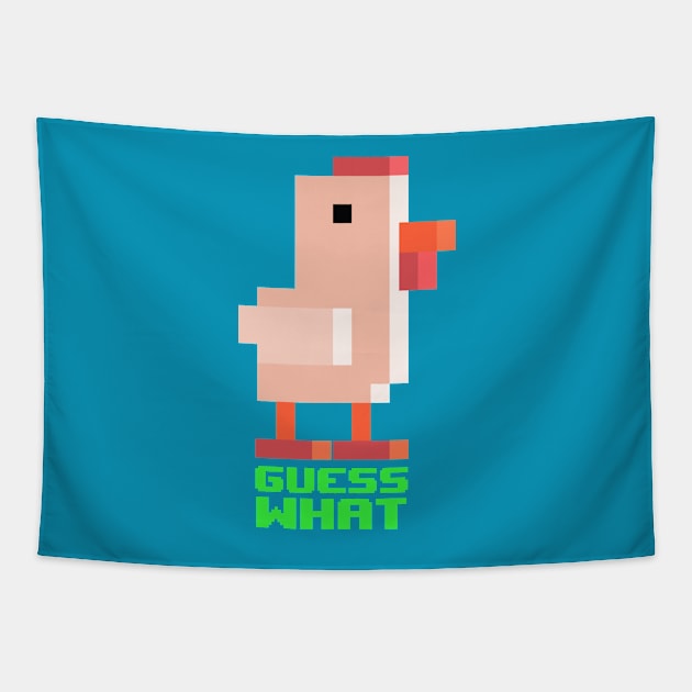 Guess what? Chicken butt! Tapestry by Pushloop