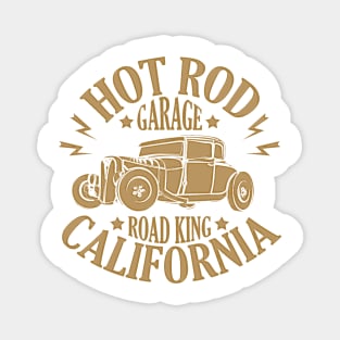 Hot rod garage. Road king Magnet