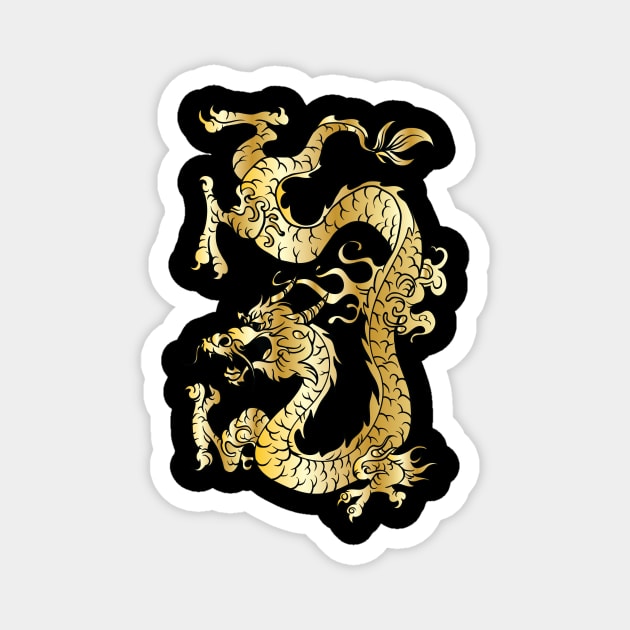 Gold Dragon 07 Magnet by Verboten